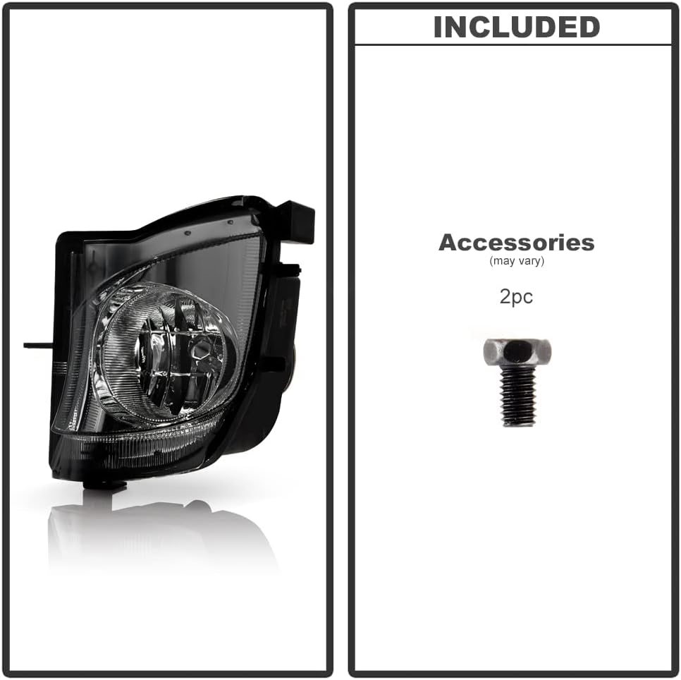 AKKON - For 2006-2010 Lexus IS250 IS350 XE20 Smoked Lens Bumper Driving Fog Light Replacement