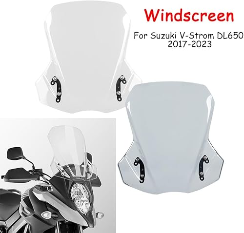 Vista 2 de Deflectores de viento Deflector de aire de motocicleta carenado de parabrisas de motocicleta Kit de pantalla de viento para SU&ZUKI V-Strom DL650 DL