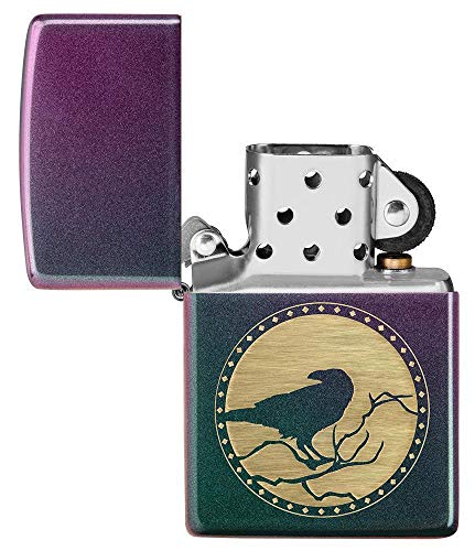Zippo Raven Silhouette Design Iridescent Pocket Lighter #TOP3