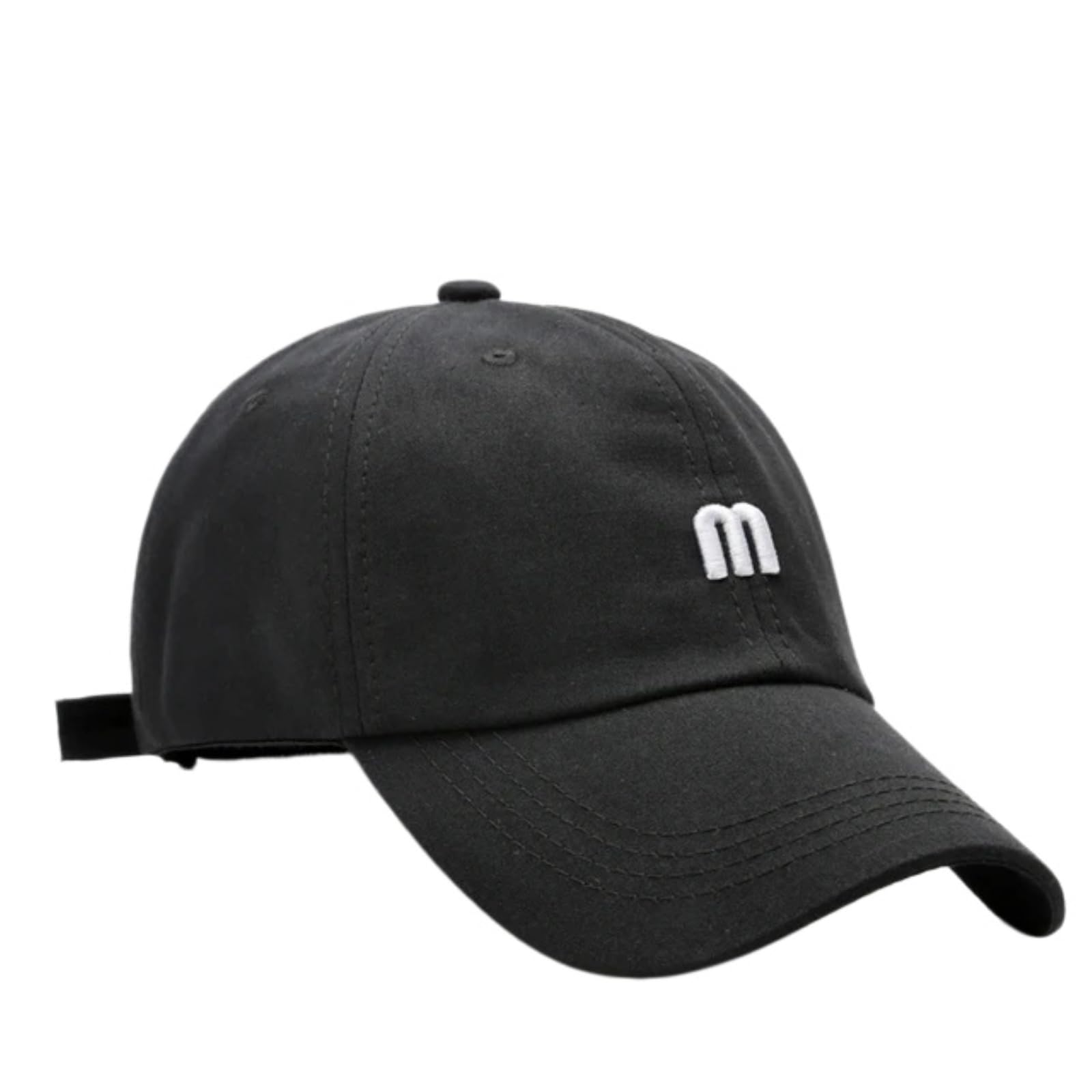 Gorra De Béisbol Algodón Unisex Ajustable Casual Sombrero del Sol-White