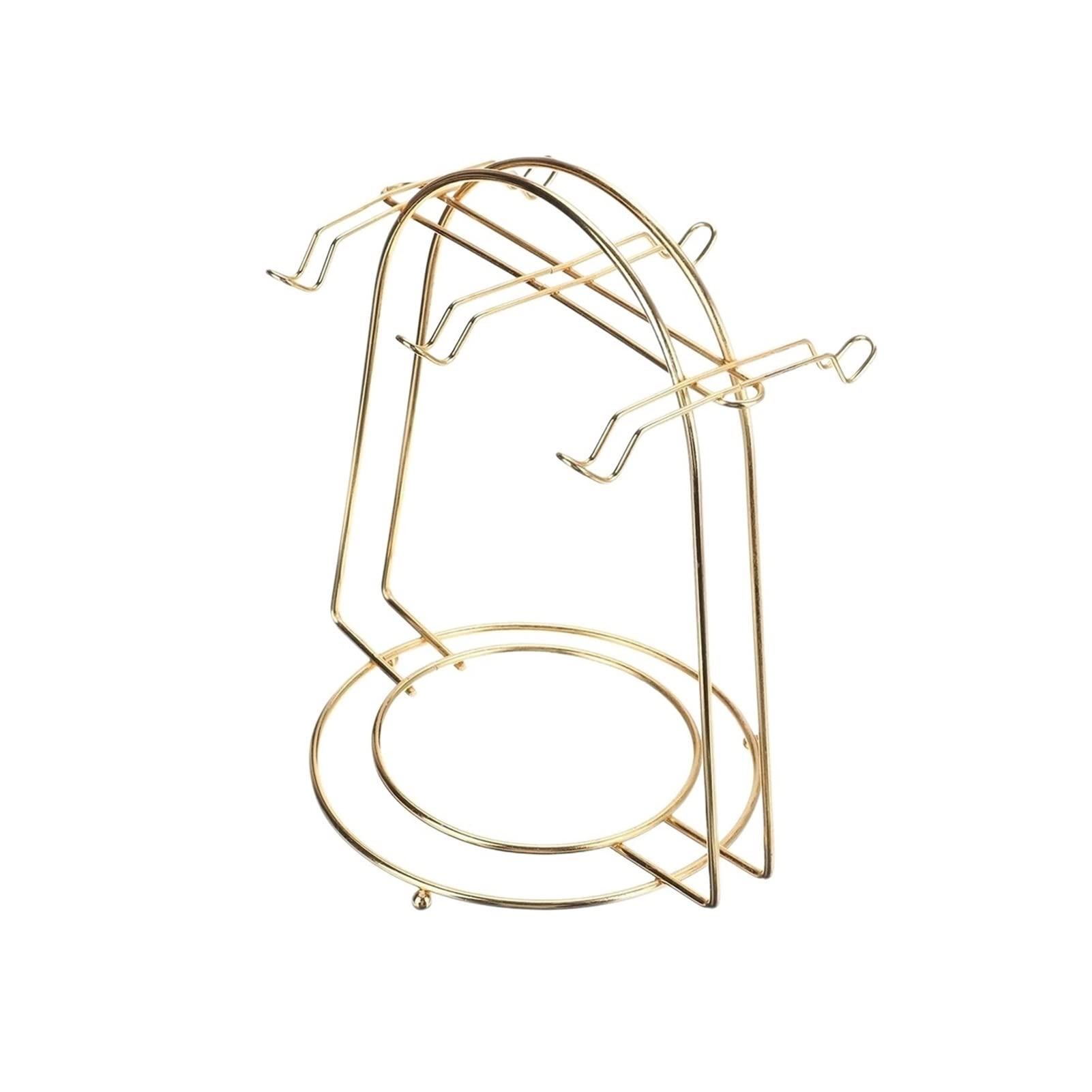 LUCBEI Supporto Tazza da caffè Portabicchieri in Metallo Porta Tazza con 6 Ganci Domestici Cucina Tazza da Tavolo Tazza da Tavolo Supporto per Tazza da caffè