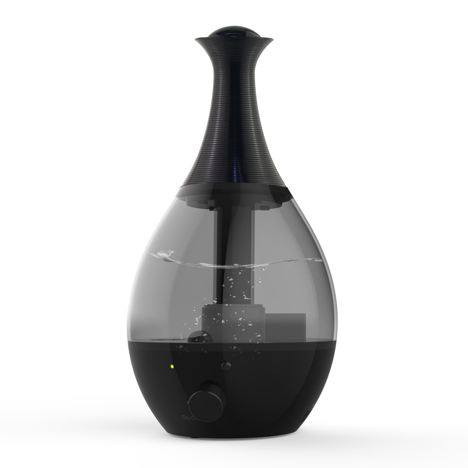 Mobigon 2.6 Litres Cool Mist Ultrasonic Humidifier with Essential Oil Diffuser, Super Quiet, 360° Nozzle, Colorful Night Light, Auto Shut Off & UV Light (Dark Black)