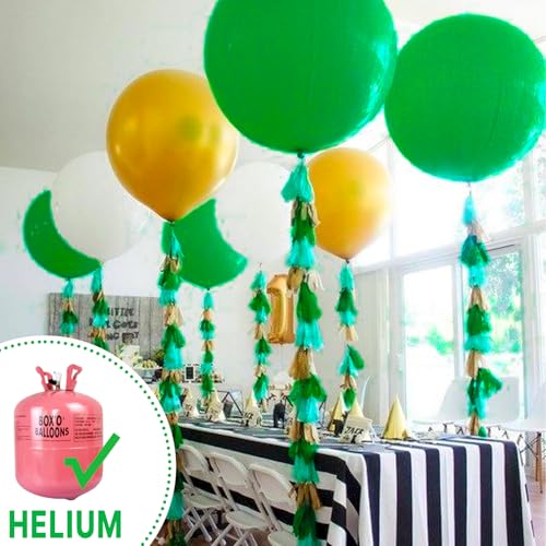 Image of PartyWoo Green Balloons 20pcs 18 Inch Green Latex Helium Balloons for Birthday Baby Shower Graduation Engagement Wedding Dinosaur Jungle Golf Football Baseball Theme Party Decorations Green-Y24