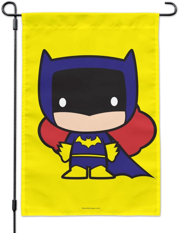 Batman Batgirl Cute Chibi Character Garden Yard Flag