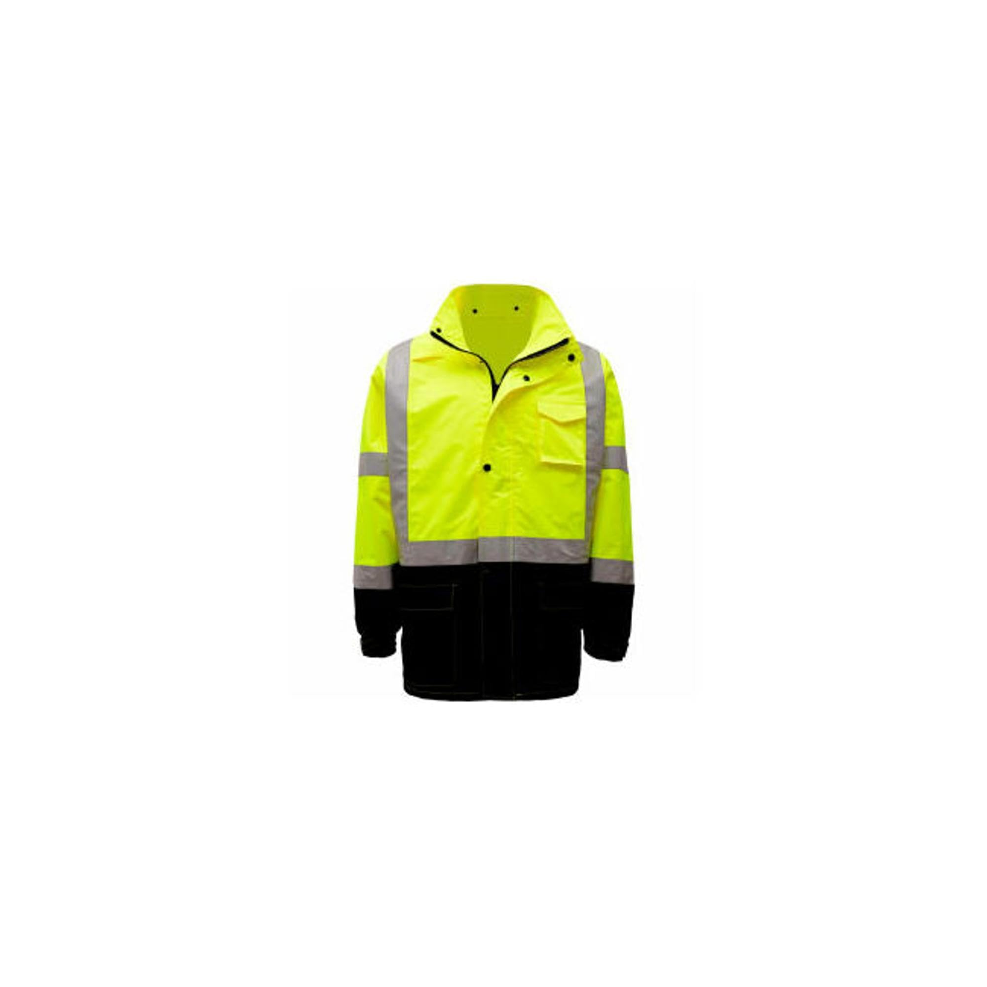 GSS 6003 Premium Class 3 Rain Coat Mesh Lining With Black Bottom44; Large & Extra Large