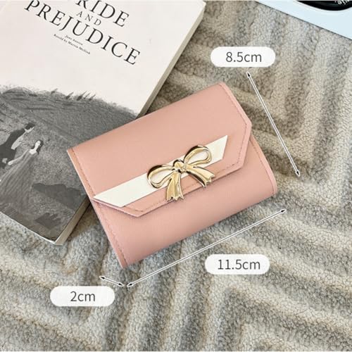 Women's Fashion Bowtie Wallets Cute Coquette Bow Small Wallet Aesthetic Card Organizer Purse3