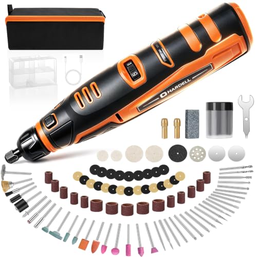 HARDELL 12V Cordless Rotary Tool Kit 6-Speed 30000RPM Rotary 94 Accessories