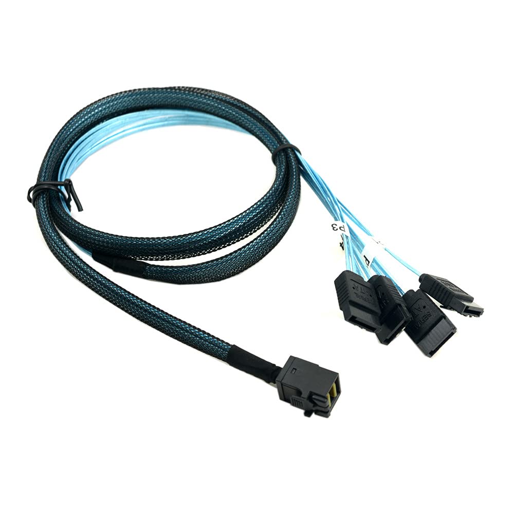 xiwai Cavo interno mini SAS HD SFF-8643 Host a 4 SATA 7pin Target Hard Disk 6Gbps Data Server Raid Cable