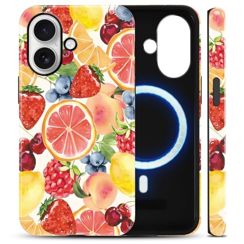 Coque antichoc iPhone 16 motif fruits colorés pour une protection stylée