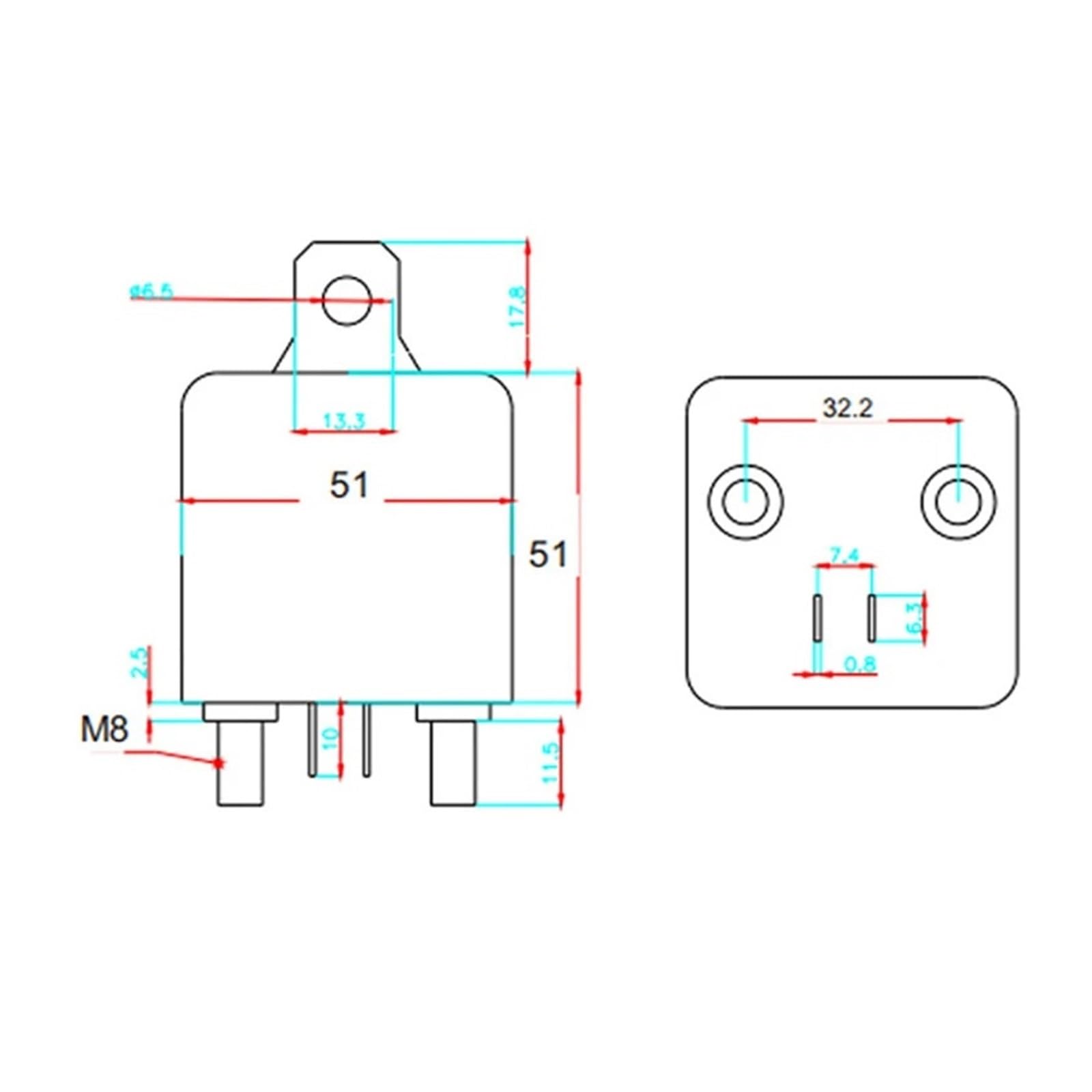 Przekaźnik izolatora podwójnej baterii 4Pin 12V 24V 120A 200A