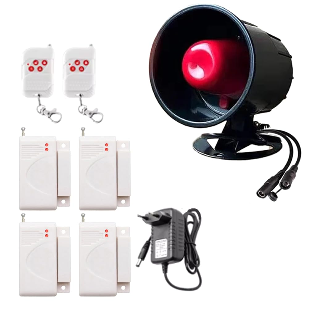 Wireless 433 MHz Alarm Sirenensystem für Den Schutz der zu Hause mit Einbrecher Des Tür mit Türsensor Langstrecke Einfach zu Installierende EU -Stecker