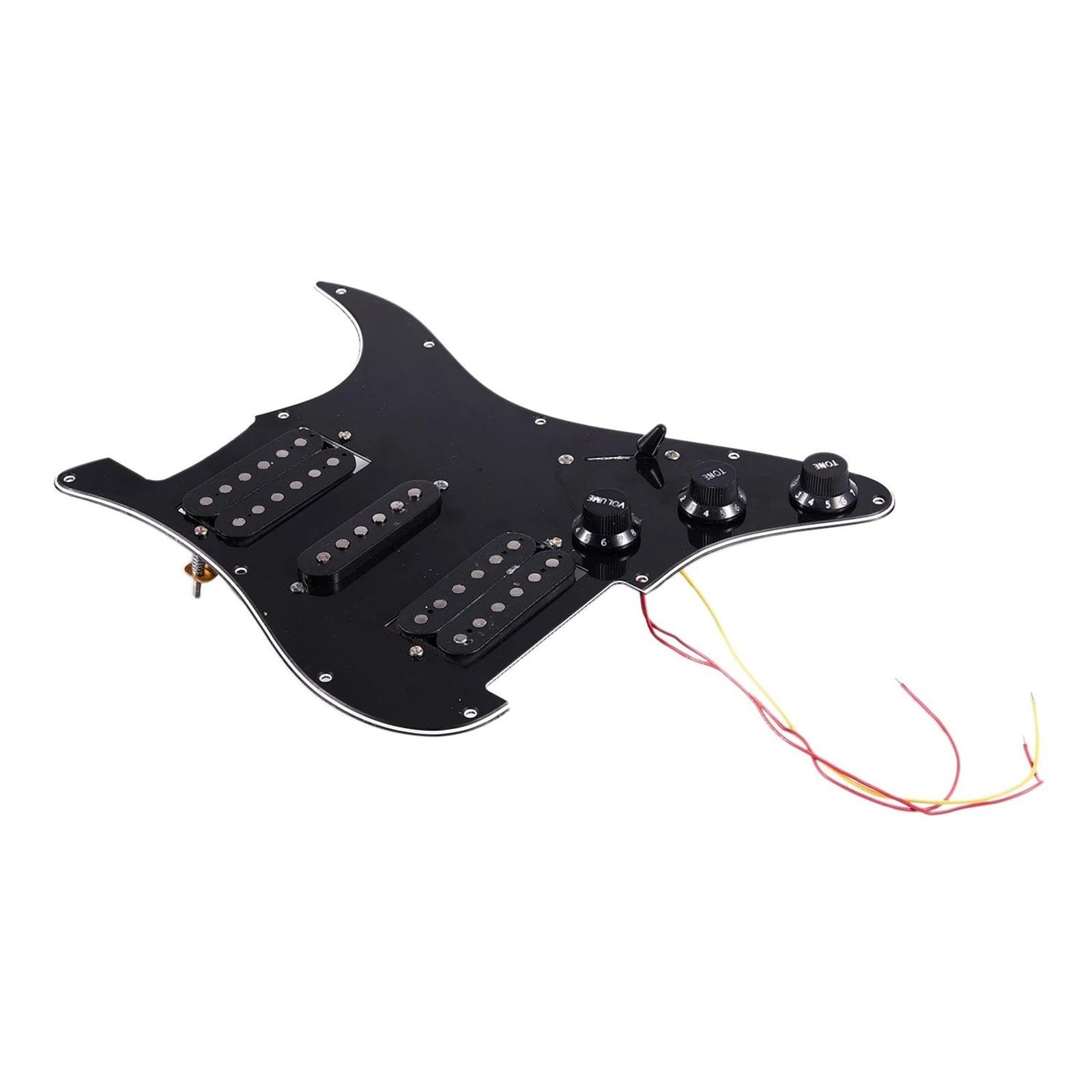 Pastillas de guitarra Pickguard Golpeador de guitarra eléctrica precableado con pastilla humbucker de bobina simple de 11 orificios y imán
