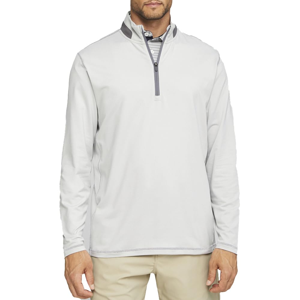 Puma Golf NA Men's Lightweight 1/4 Zip, ASH Gray-Slate Sky, X-Large