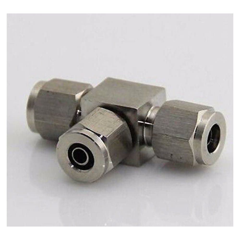 Tee Stainless Steel Bulkhead Qucik fit Hose Pipe Fitting Connector Adapter for 12mm/10mm OD/ID Hose Operating Pressure 2.5 Mpa