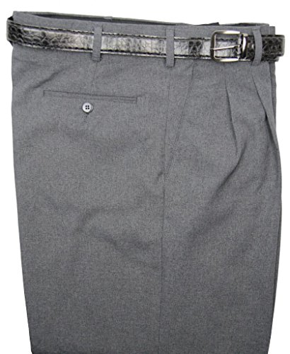 Bocaccio Mens Pleated Dress Pants 60x32 Heather Grey4