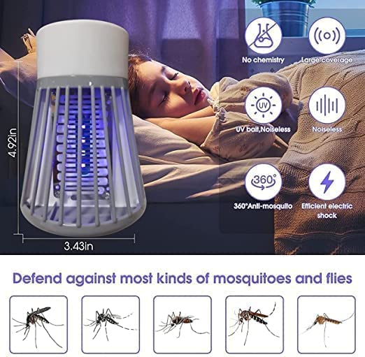 Image of Plug-in UV Bug Zapper | इलेक्ट्रिक मच्छर मारने वाली मशीन | Silent Mosquito Killer Lamp for Home | कीट नाशक नाइट लाइट for Bedroom & Living Room
