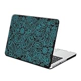 GMYLE Hard Case Print Frosted for MacBook Pro 13 inch with Retina Display (Model: A1425 and A1502) - Squama Grey Paisley Pattern Rubber Coated Hard Cover (Not Fit for MacBook Pro 13 inch A1278)