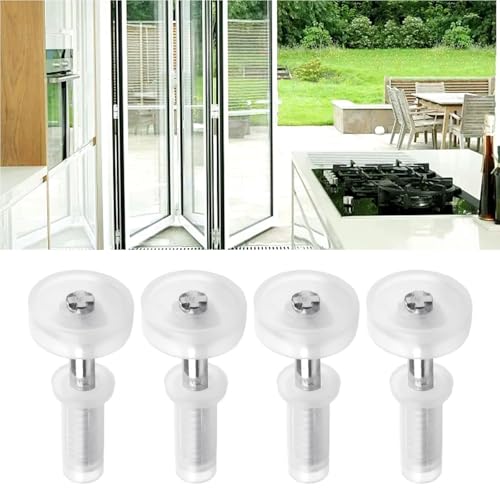 Durable 16 piezas Bifold Gabinete Puerta Clósets Guía Superior Rueda Bisagra Piezas de Reparación Hardware Blanco miniatura 5