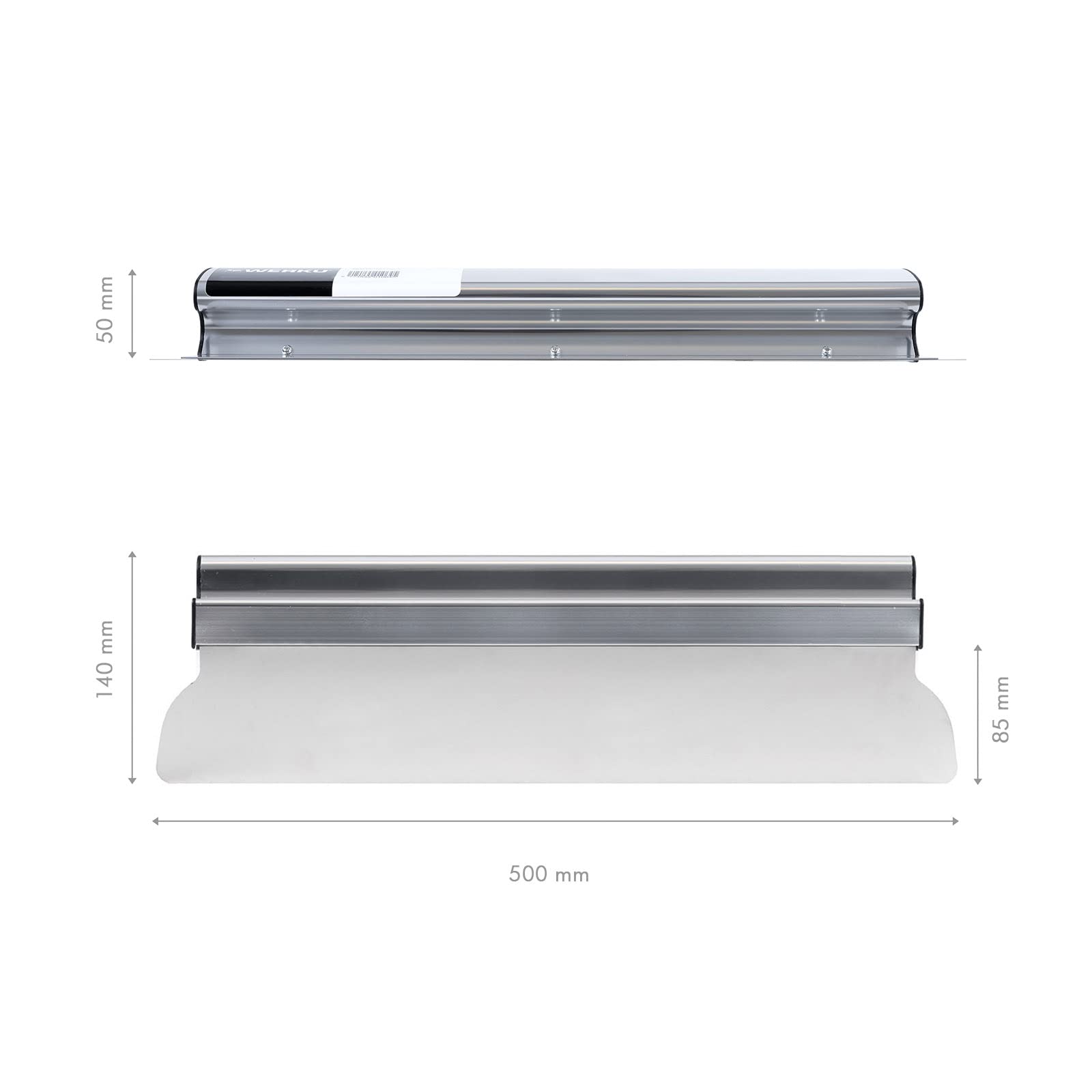 Werku WK602520, Couteau Enduire, Mesure Lame Flexible 500 x 85 mm, Épaisseur Lame Flexible 0,5 mm