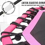 Newan 48" Fitness Trampoline with Adjustable Handle Bar, Silent Trampoline Bungee Rebounder Jumping Cardio Trainer Workout for Adults - Max Limit 330 lbs - Image 2