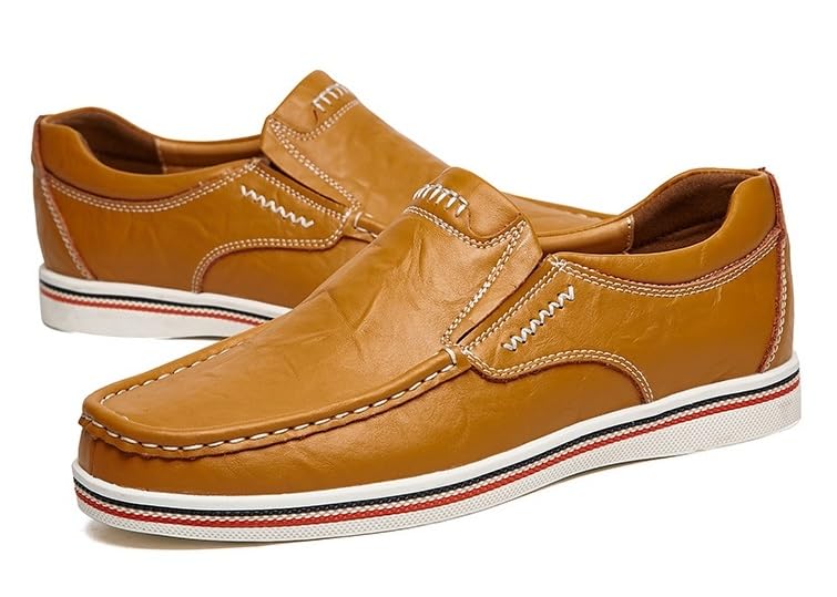 Men's Leather Penny Loafers Slip On Shoes Genuine Leather Casual Fashion Sneakers Handmade Dress Shoes for Driving Walking2
