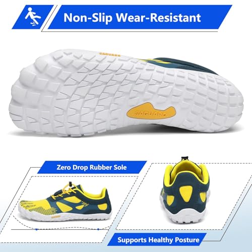 Image of SAGUARO Womens Mens Barefoot Shoes Minimalist Trail Runner Wide Toe Box Zero Drop Outdoor Cross Training Shoe