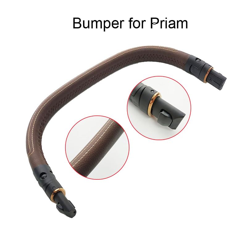 Stroller Armrest Compatible with Cybex Priam 3/4 Pram Bumper Bar Protective Handrail Baby Trolley Safety Fence Pushchair Accessories(for Priam-Black)