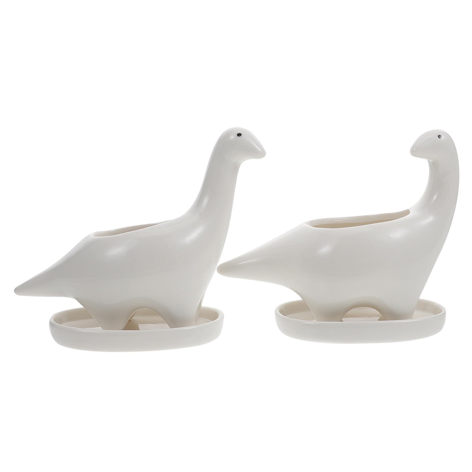 Pot de fleur décoratif dinosaure SEWACC en céramique blanche de qualité supérieure pour succulente
