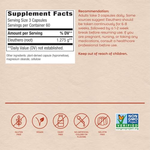 Nature's Way Siberian Eleuthero Root Supplement, Adaptogen, 180 ct - image 6