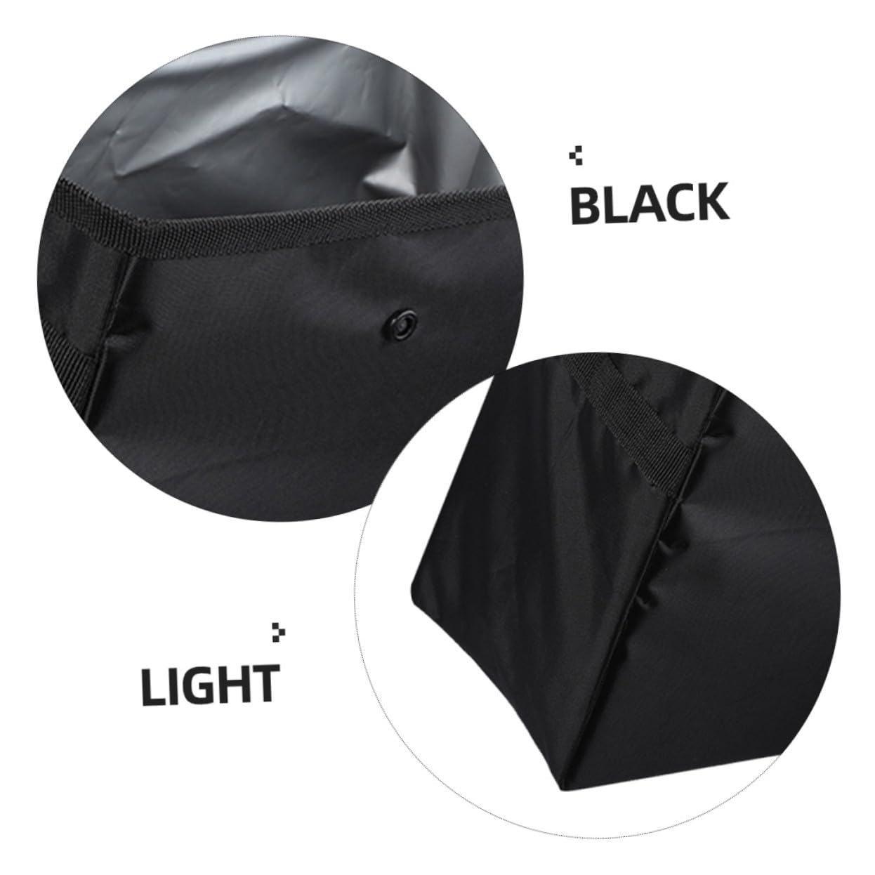 Anneome Auto Mülleimer 2 Stück-pack 8, 5 L aus Nylon und Pvc Schwarz | Tragbare Mehrzweck Boxen, für Werkzeug und Spielzeug, für Reisen, Camping und Zuhause