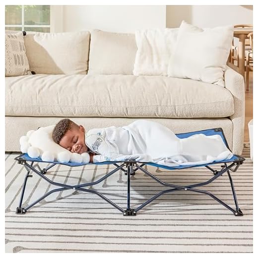 Regalo My Cot Portable Toddler Bed, Includes Fitted Sheet, Royal Blue