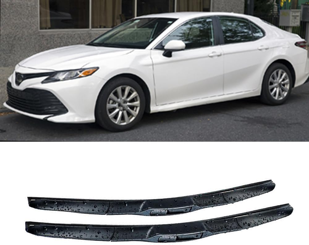 RESKIU Car Front Windshield Wiper Blade Set Replacement for Toyota Camry XV70 LE TRD SX 2017-2023, All Season Windscreen Wipers Quiet Easy Installation