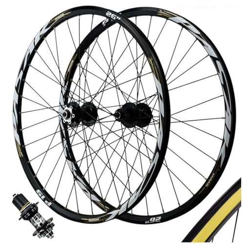 LPYDWZ Ruedas Bicicleta MTB 26/27,5/29 Pulgadas, Aleación de Aluminio de Doble Pared Freno de Disco Buje MTB Rueda de Bicicleta de Montaña de 32 Radios for HG/MS/XD 7-12 Velocidades(XD Tower Base,26 I