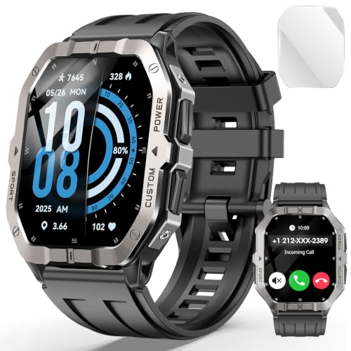Image of TotsyFun Smart Watch for Men, Bluetooth Calling, Built-in GPS Military