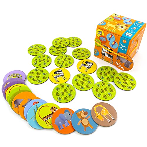 Djeco- Juegos de acción y reflejosJuegos educativosDJECOEducativos Memo Jungla, Multicolor (DJ08159)