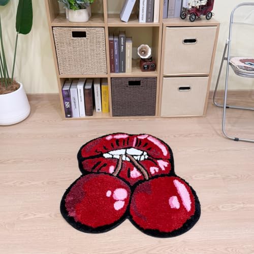 Tapete decorativo LAKEA Cherry Red Lips 71x64 cm ovalado miniatura 5