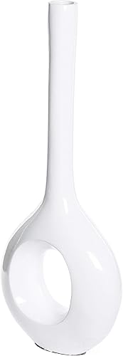 Miniatura 3 de Jarrón alto y estrecho, moderno jarrón de suelo, regalo decorativo, jarrón blanco para diseño de interiores, jarrón de 28 pulgadas para boda, cena,