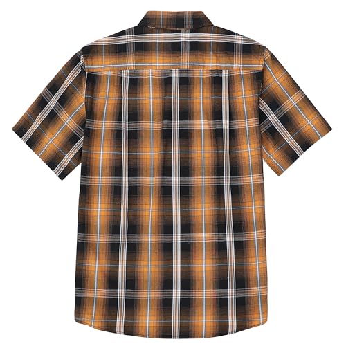 Image of Dubinik Mens Short Sleeve Button Down Shirts Soft Breathable Summer Vintage Regular Fit Lightweight Men's Casual Shirt