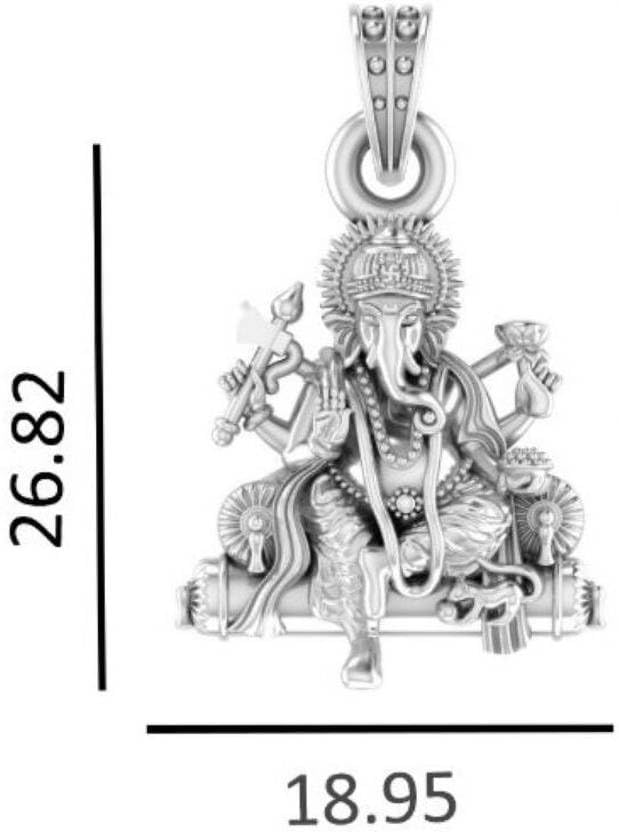 Pendentif Ganesha argent 925 Mtrolls, bijou d'exception - 3