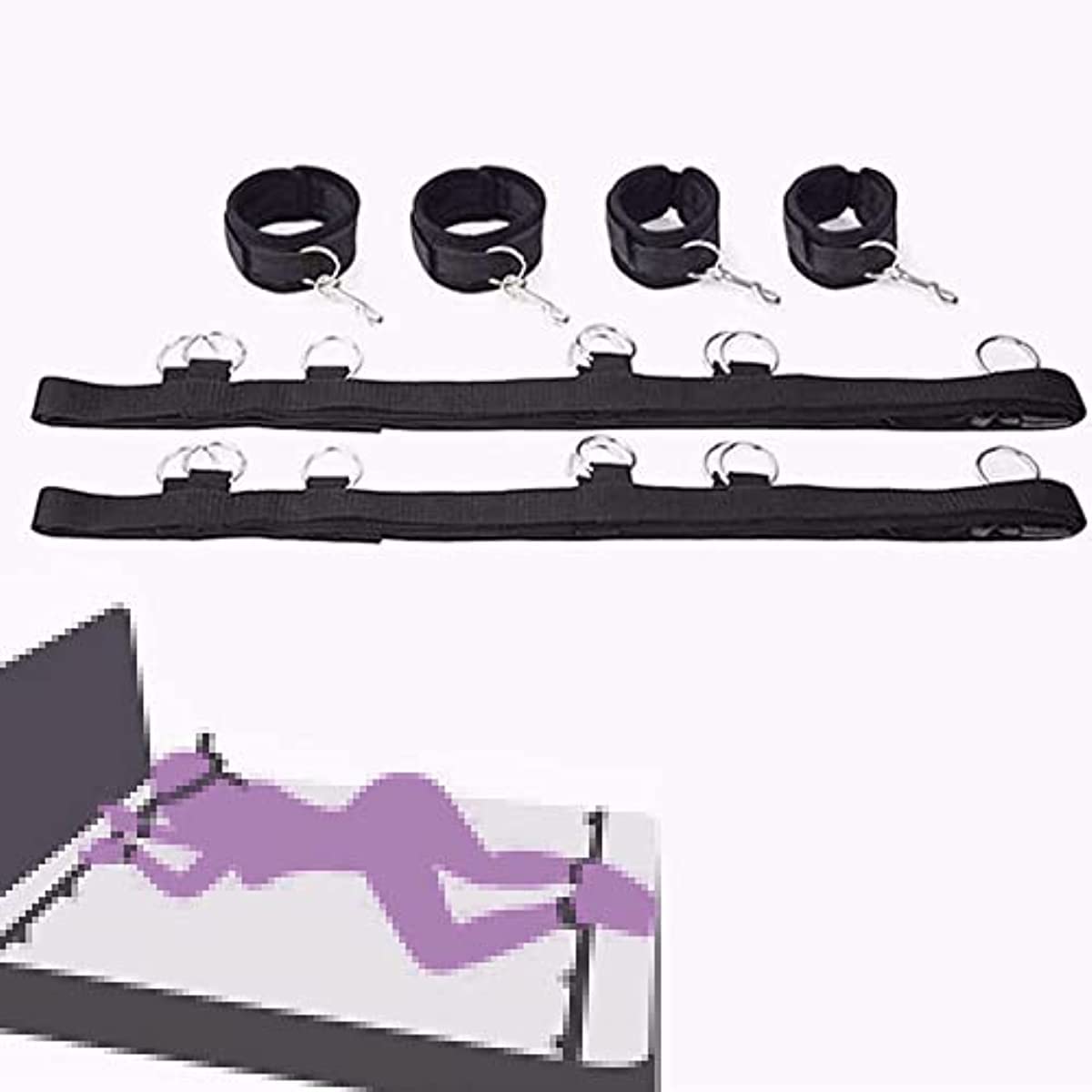 di Alta qualità e Confortevole Coppia Fitness Kit, B-DS-M Nero Regolabile