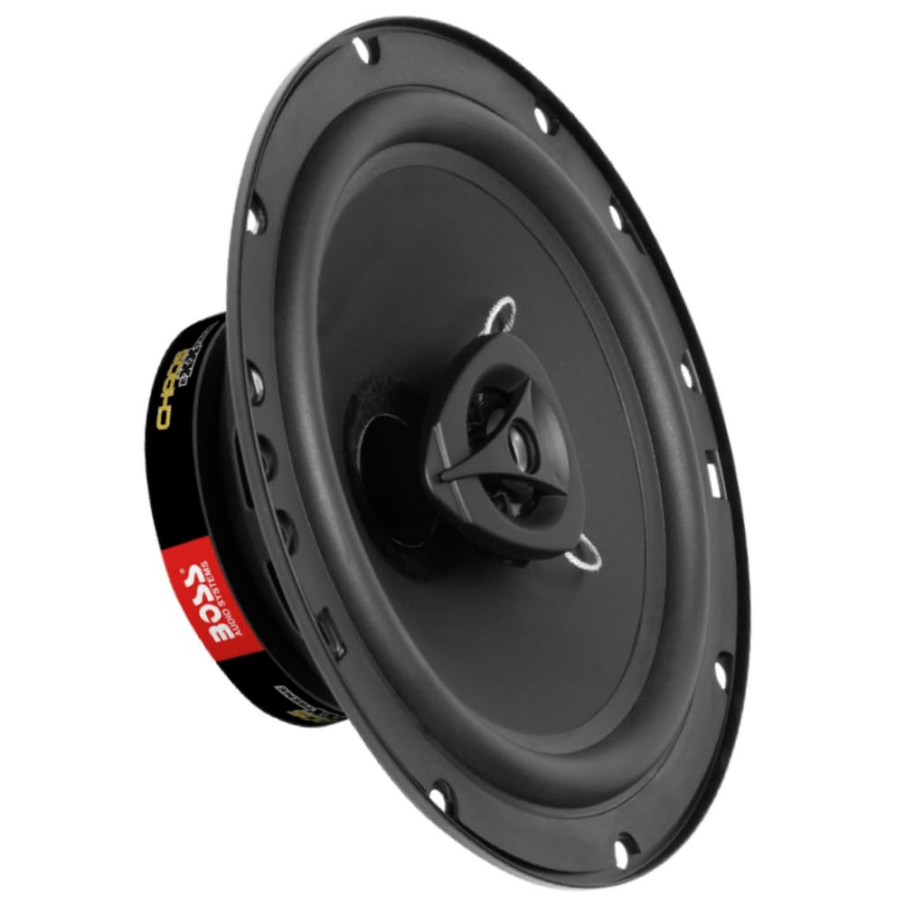 2 Audio Systems CH6520B Enceintes coaxiales 2 Voies, 16,5 cm 6,5", 125 Watts rms 250 Watts Max, impédance 4 ohms, Suspension Gomme, pour Voiture, Noir, la Paire