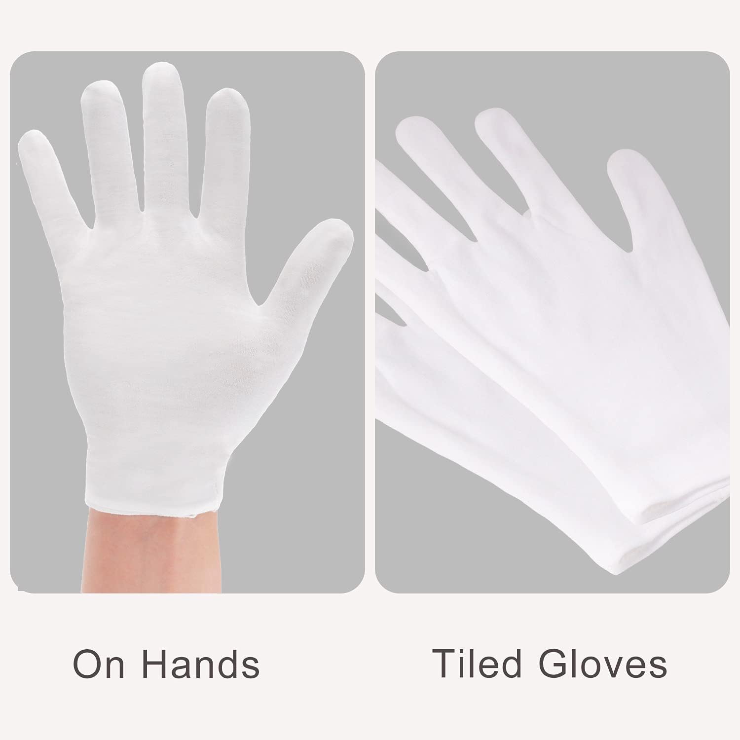 Aquior Moisturizing Gloves Overnight White Cotton Gloves 11 Pairs for