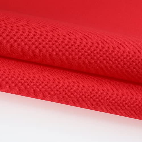 Image of KCS 4 /6 pc of 12 inch x 18 inch 18CT Counted Cotton Aida Cloth Cross Stitch Fabric (6 pc, Red)