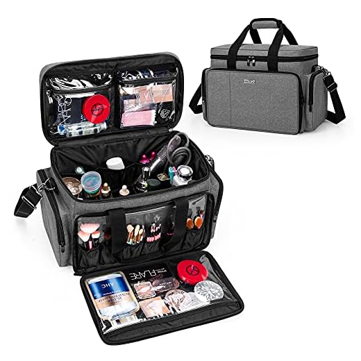 Can you have make up in hand luggage BAFASO Large Makeup Bag with Dividers