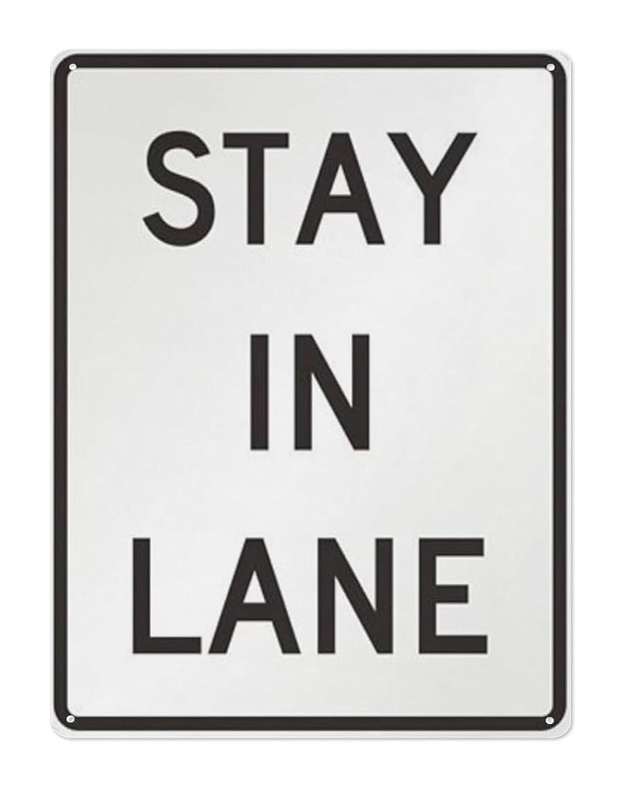 MQXFCZUX Office Sign Metal Plaque Stay in Lane Funny Wall Decor for Desk Cubicle Workplace Road Humor Gift 8 X 12 in