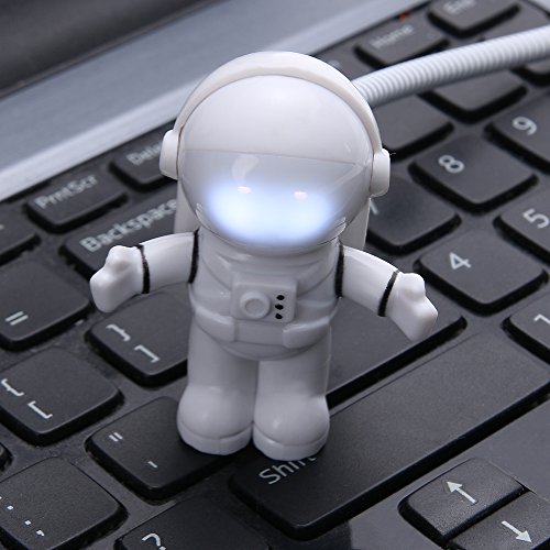 mmrm astronaute style lampe de table de chevet lumière LED USB pour ordinateur portable PC Carnet Cover