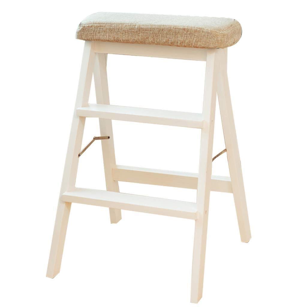 Taburete de 3 escalones con estructura plegable y madera de alta estabilidad 1