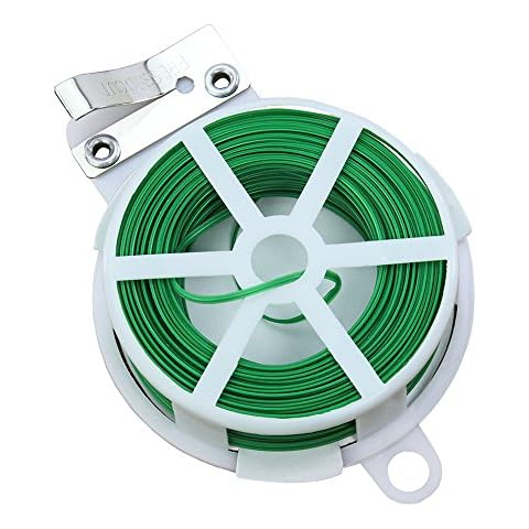KinGrow 164 Feet (50m) Multi-Function Garden Plant Twist Tie with Cutter for Plant Growing (Green) Cover