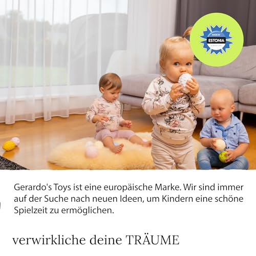GERARDO’S Toys Small Ball Set mit 7 Bällen verschiedener Textur für Kinder und Babys, ungiftig und BPA frei