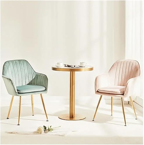 Miniatura 4 de Sillas de comedor, silla de comedor de terciopelo nórdico - sala de estar moderna y diseño de espalda de maquillaje, Sillas para comedor (gris)